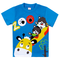 20-101101 "ZOO" Футболка для мальчика, 1-4 года, бирюзовый 20-101101 "ZOO" Футболка для мальчика, 1-4 года, бирюзовый
